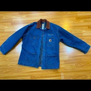 Carhartt men’s flannel lined denim coat